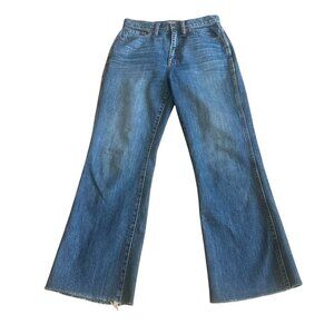Madewell Rigid Demi-Boot Crop Jeans Medium Wash Denim 100% Cotton Size 26 Womens